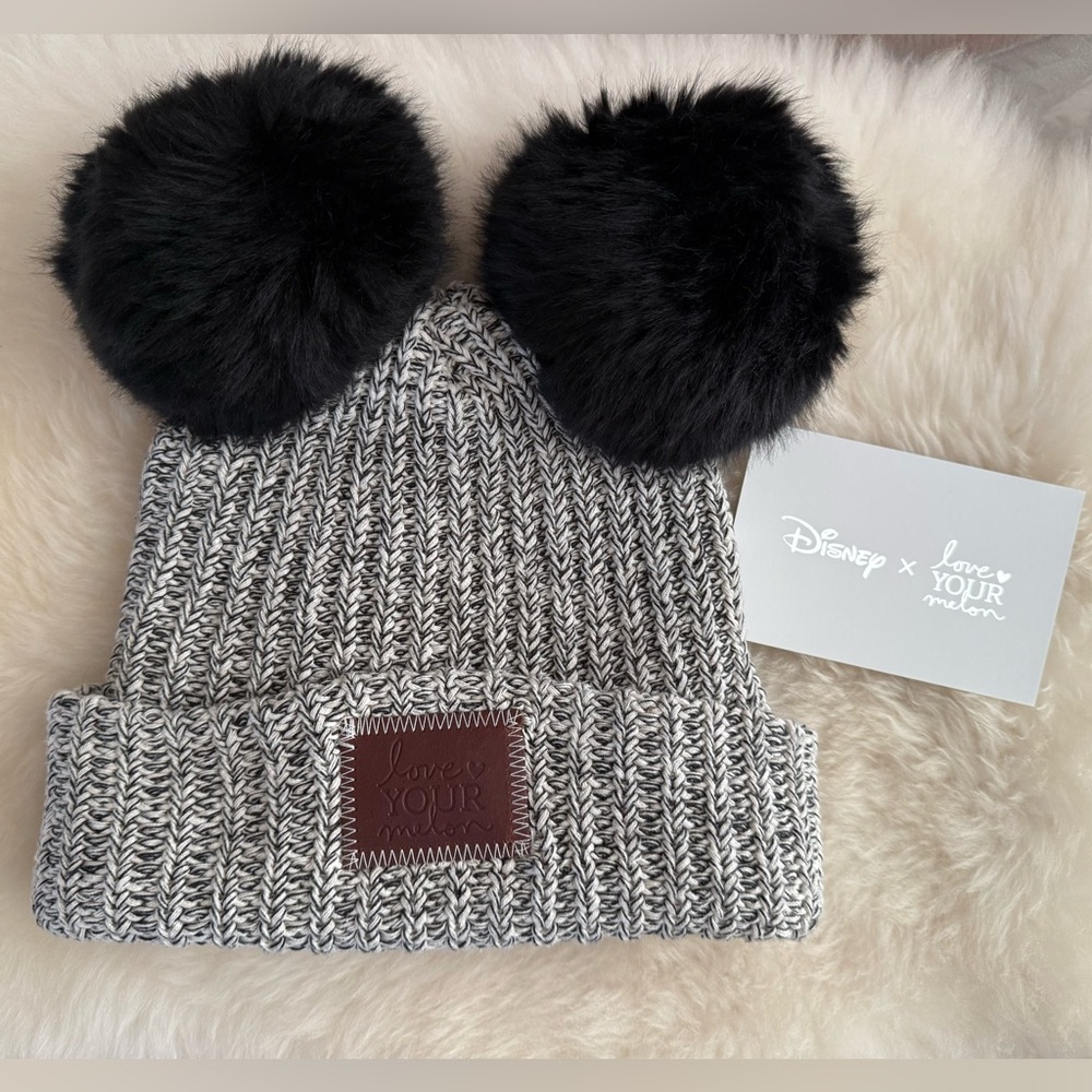 Disney X Love Your Melon Adult Black Speckled Beanie